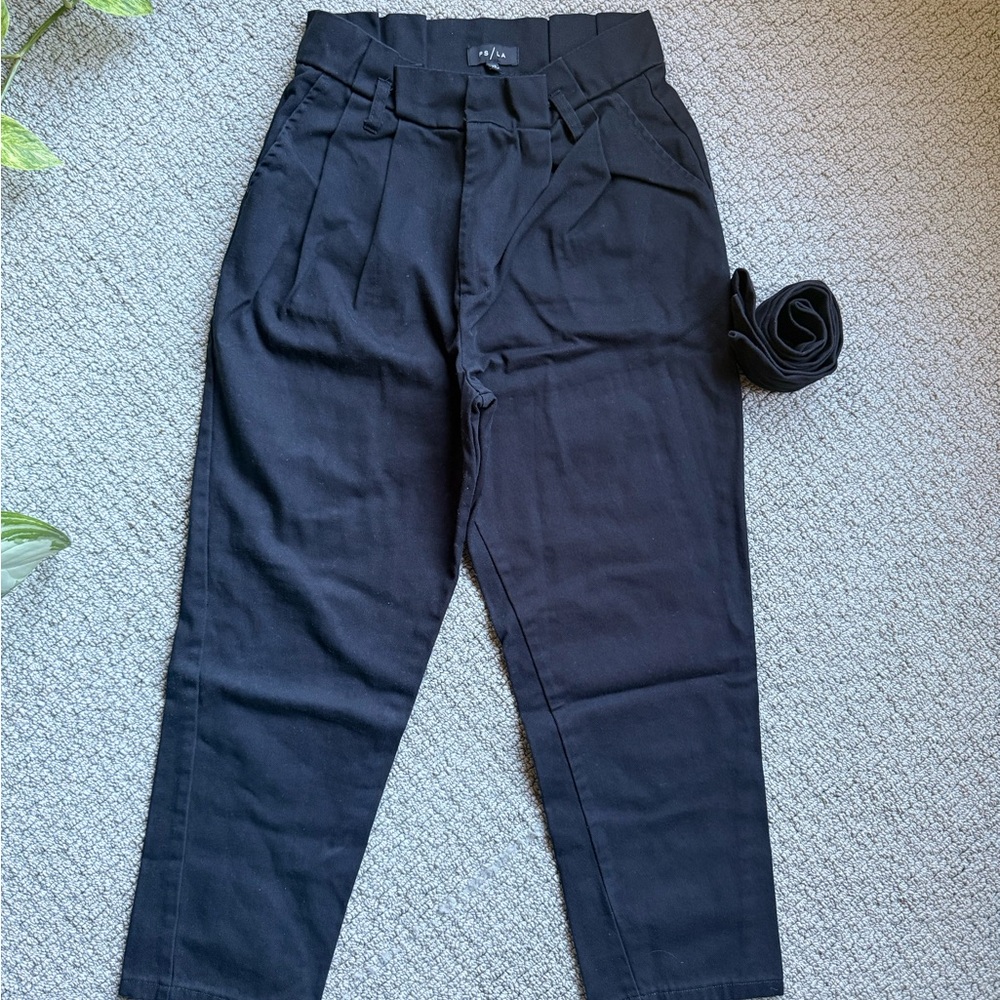 Black High-Waisted Trousers